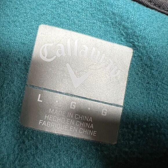 Callaway Golf Sweater Men's Large Blue 1/4 Zip Pullover Embroidered Logo Jumper - Picture 7 of 10
